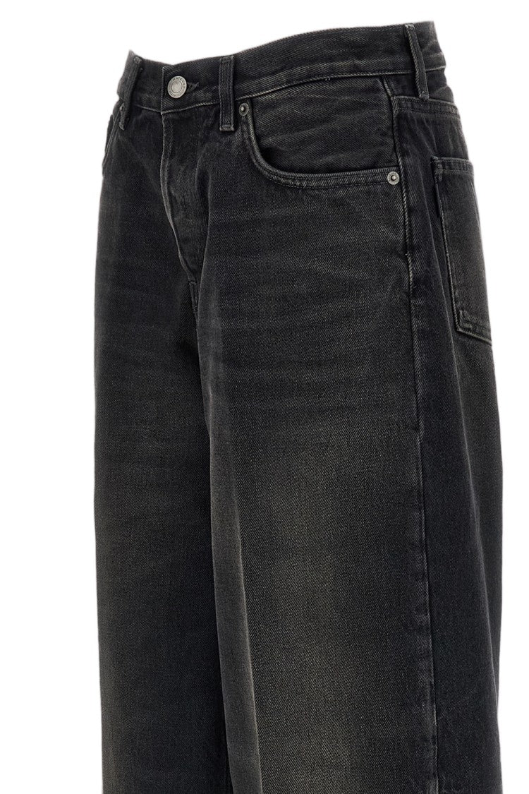 Haikure Black Bethany Vintage Wash Wide Straight-Leg Jeans