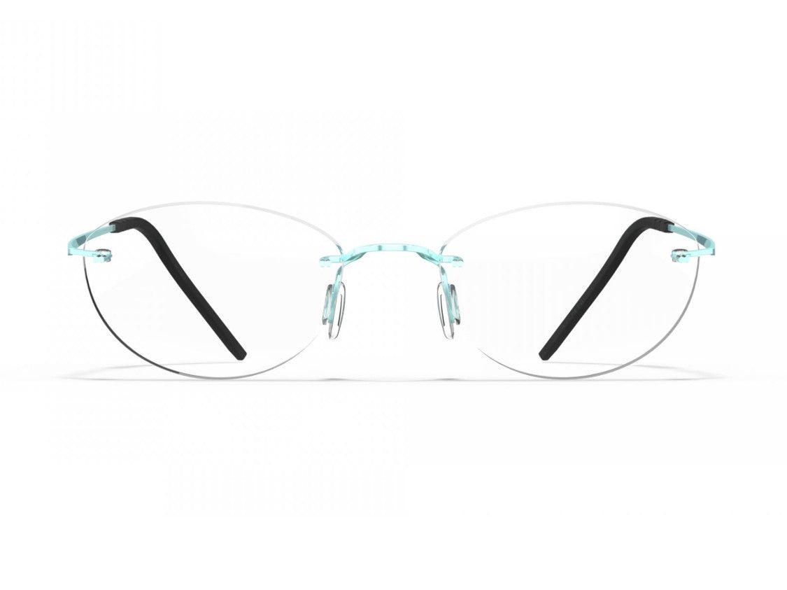 Blackfin Bf1076 Titanium Rimless Round Eyeglasses