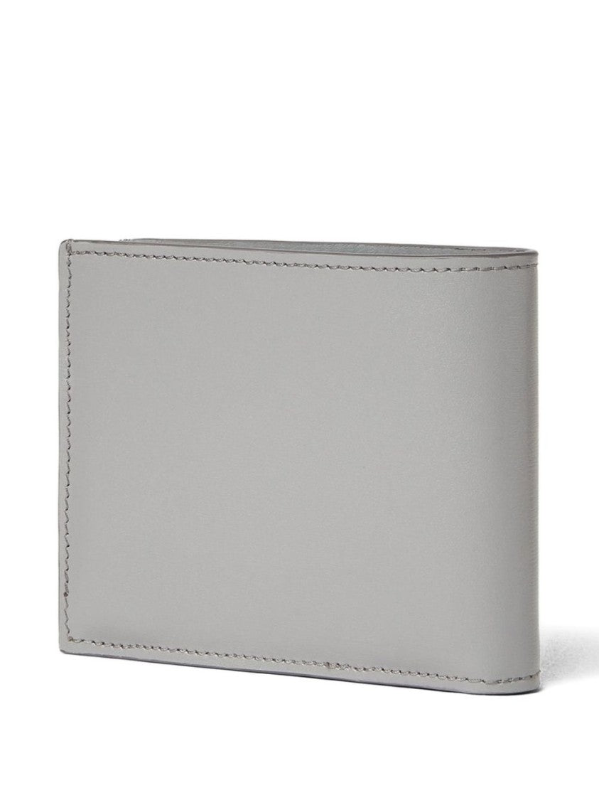 Fendi Grey Ff Squared Leather Coin Wallet