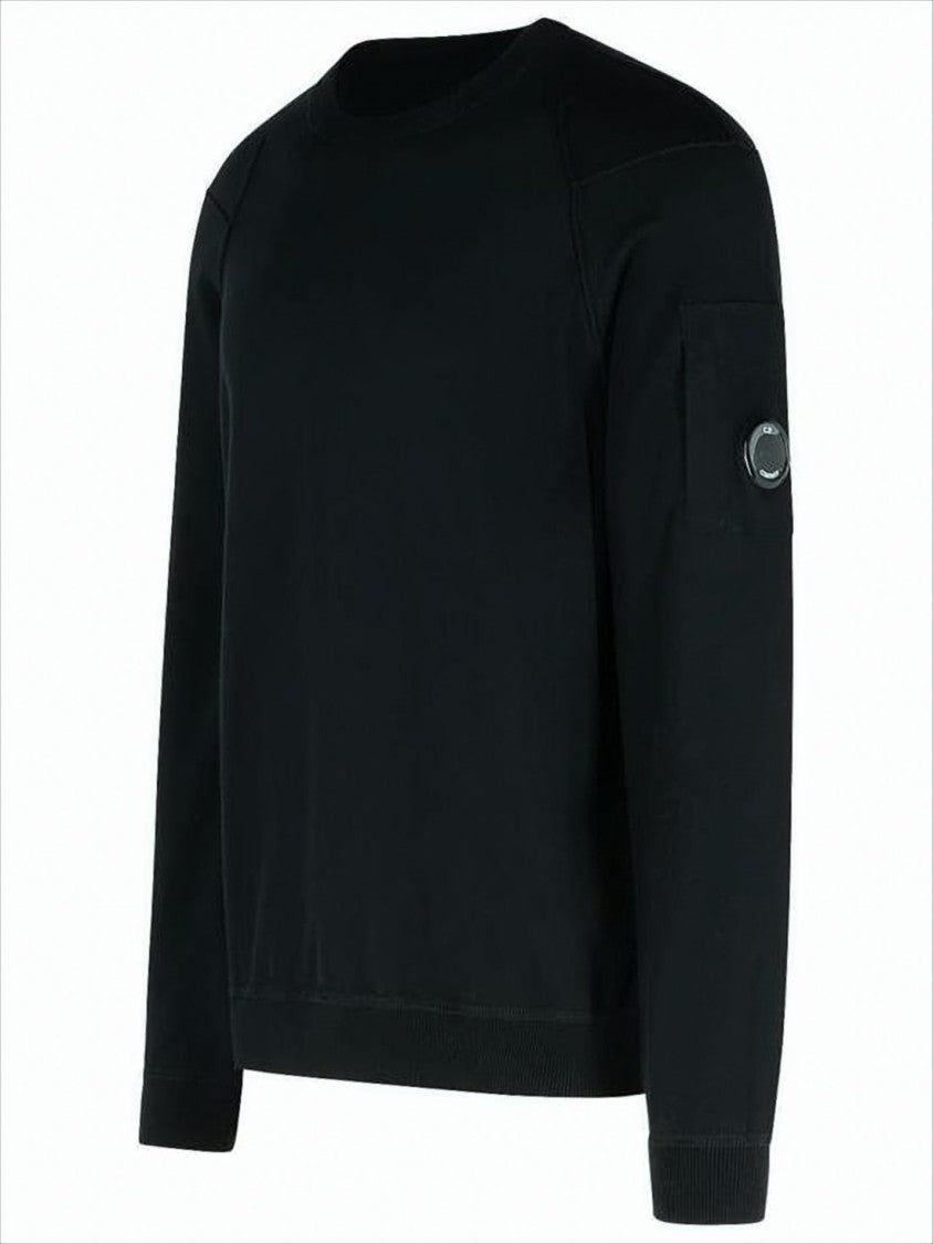 C.P. Company Minimalist Cotton Sweater With Circular Emblem Detail