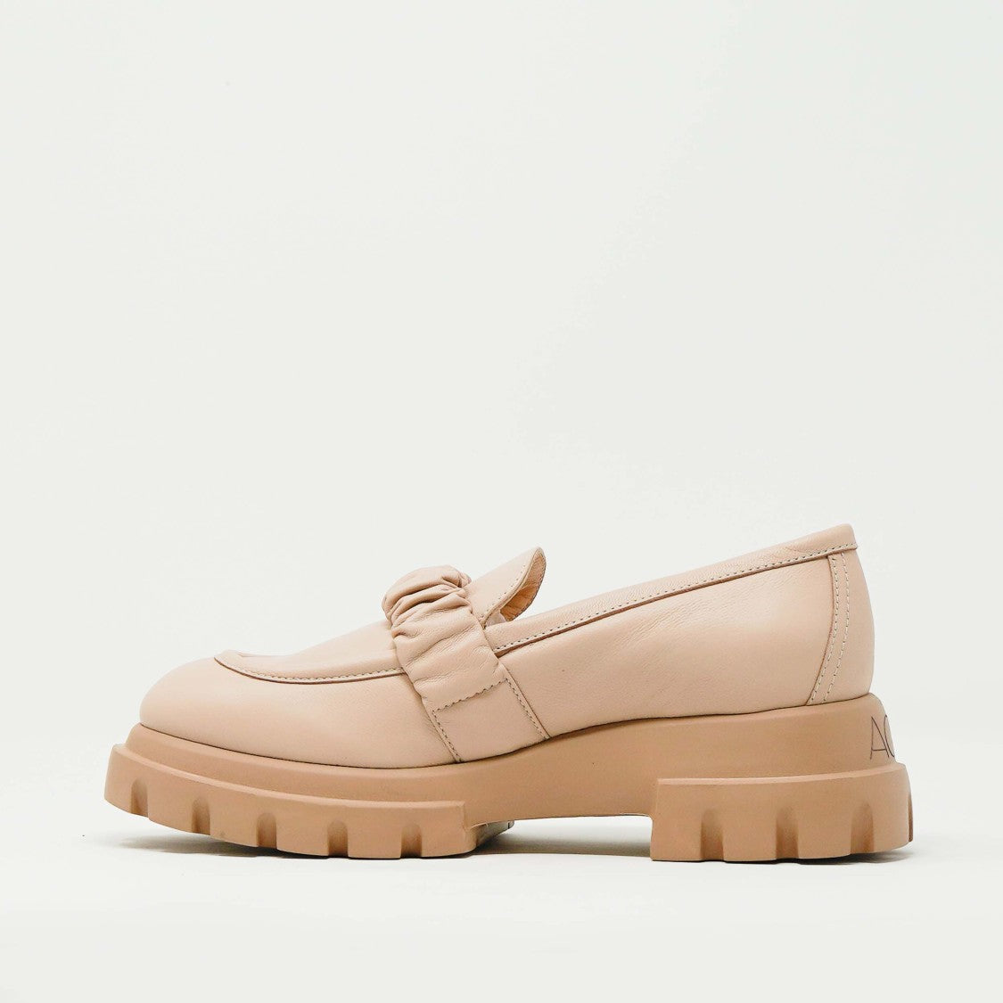 Agl Nude Leather Moccasin