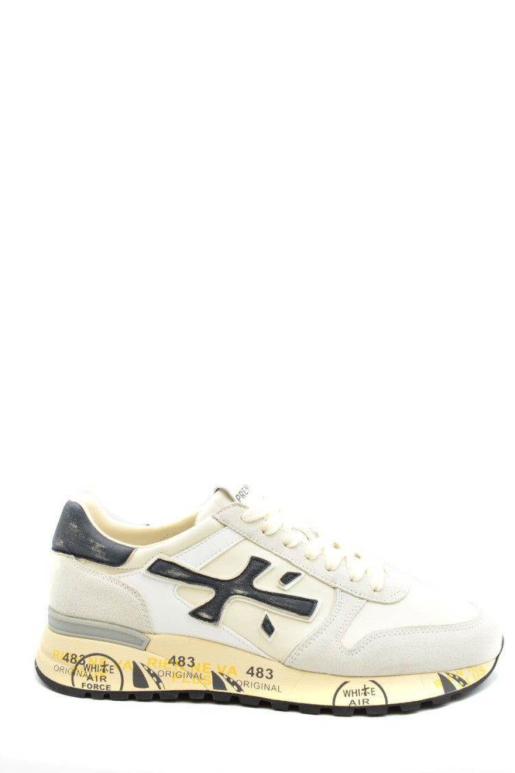 Premiata Leather Sneakers With Multicolor Accents