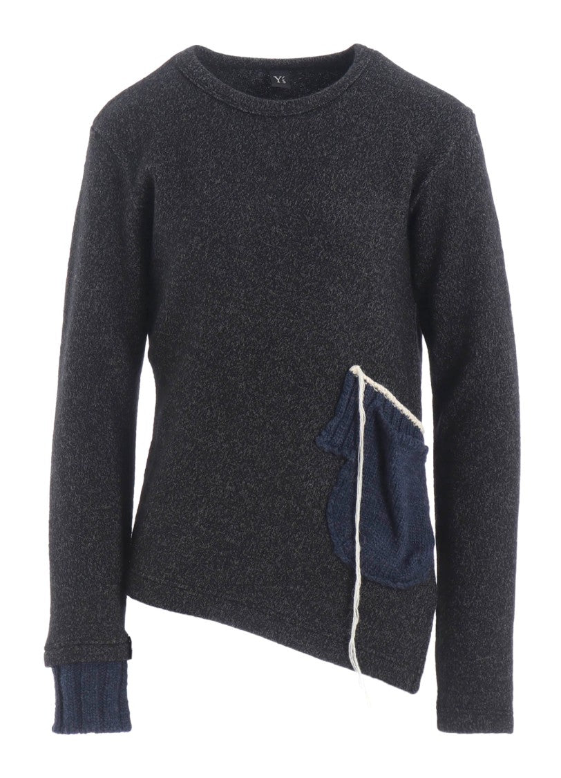 Yohji Yamamoto Charcoal Wool Blend Sweater