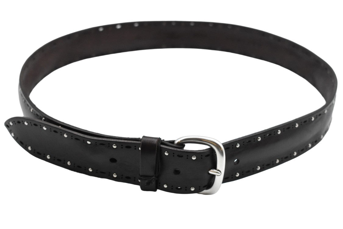 Orciani Brown Belt With Polished Metal Buckle