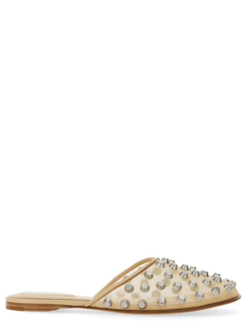 Alexander Wang "Rhodes"Transparent Sandals With Metallic Studs