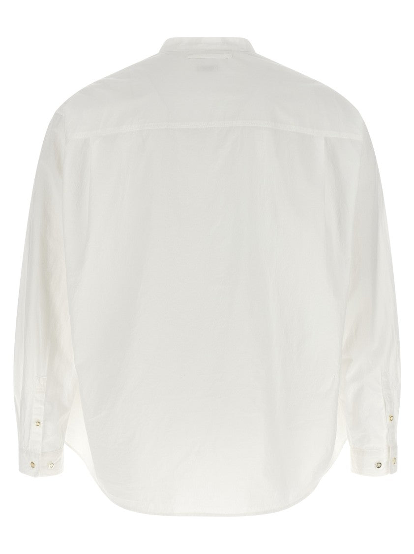 Undercover Tangled Cotton Shirt With Mandarin Collar And Asymmetrical Closure