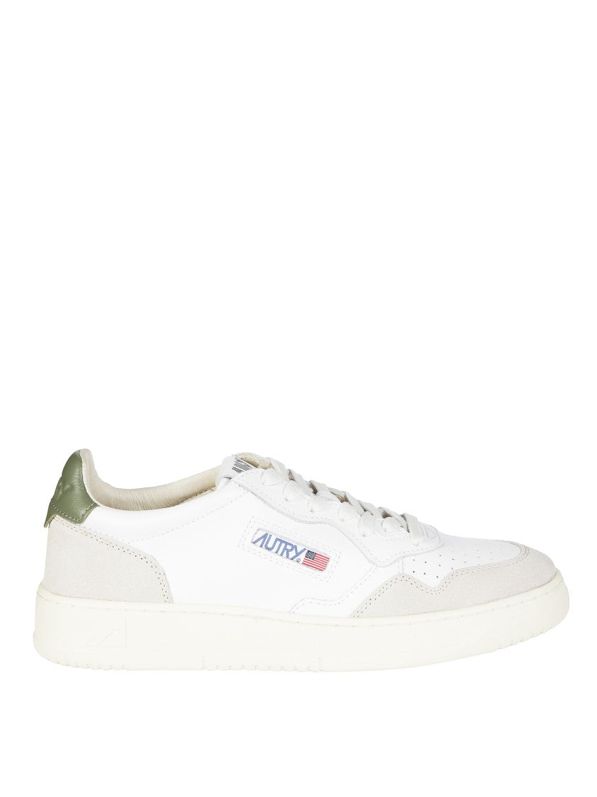 Autry White Medalist Low Leather Suede Sneakers