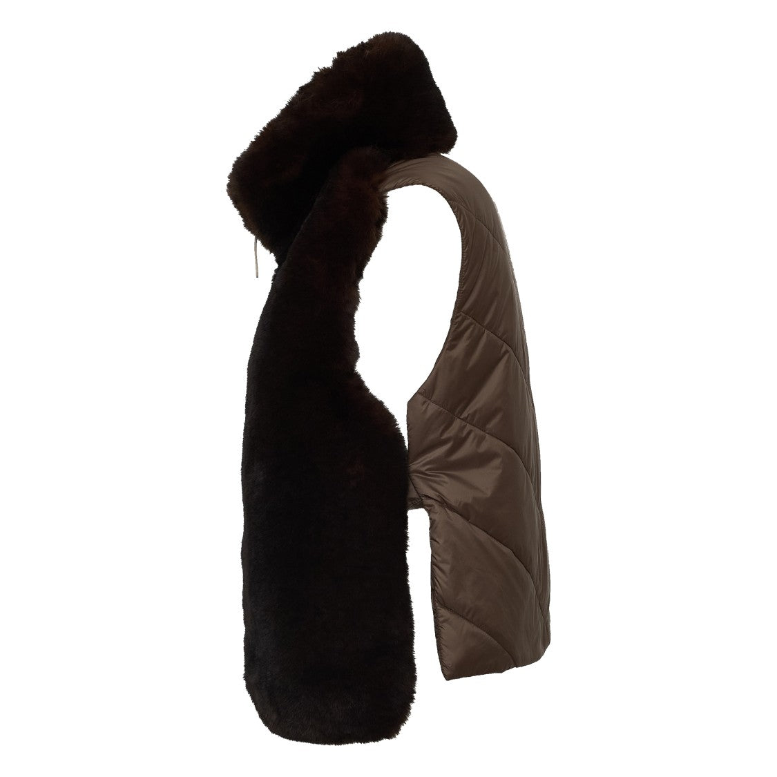 Woolrich Hybrid Synthetic Fur Quilted Vest