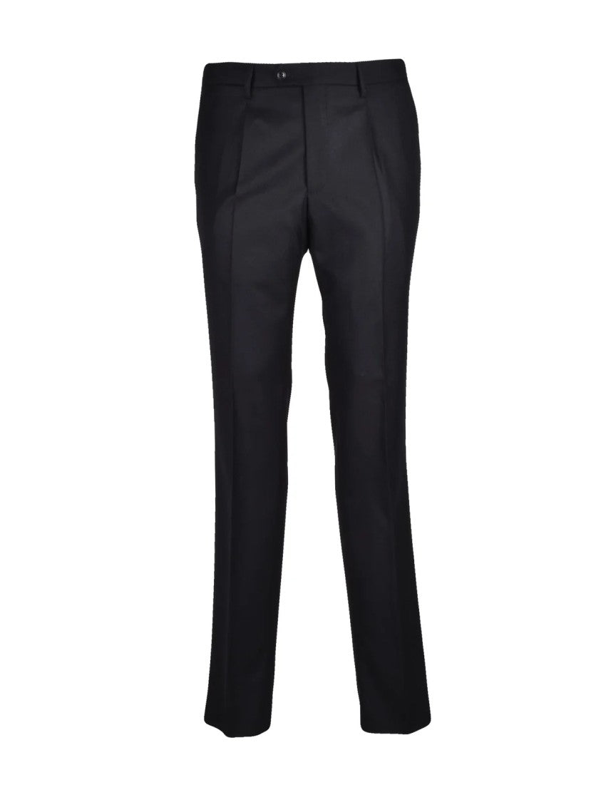 Tagliatore Black Virgin Wool Formal Suit