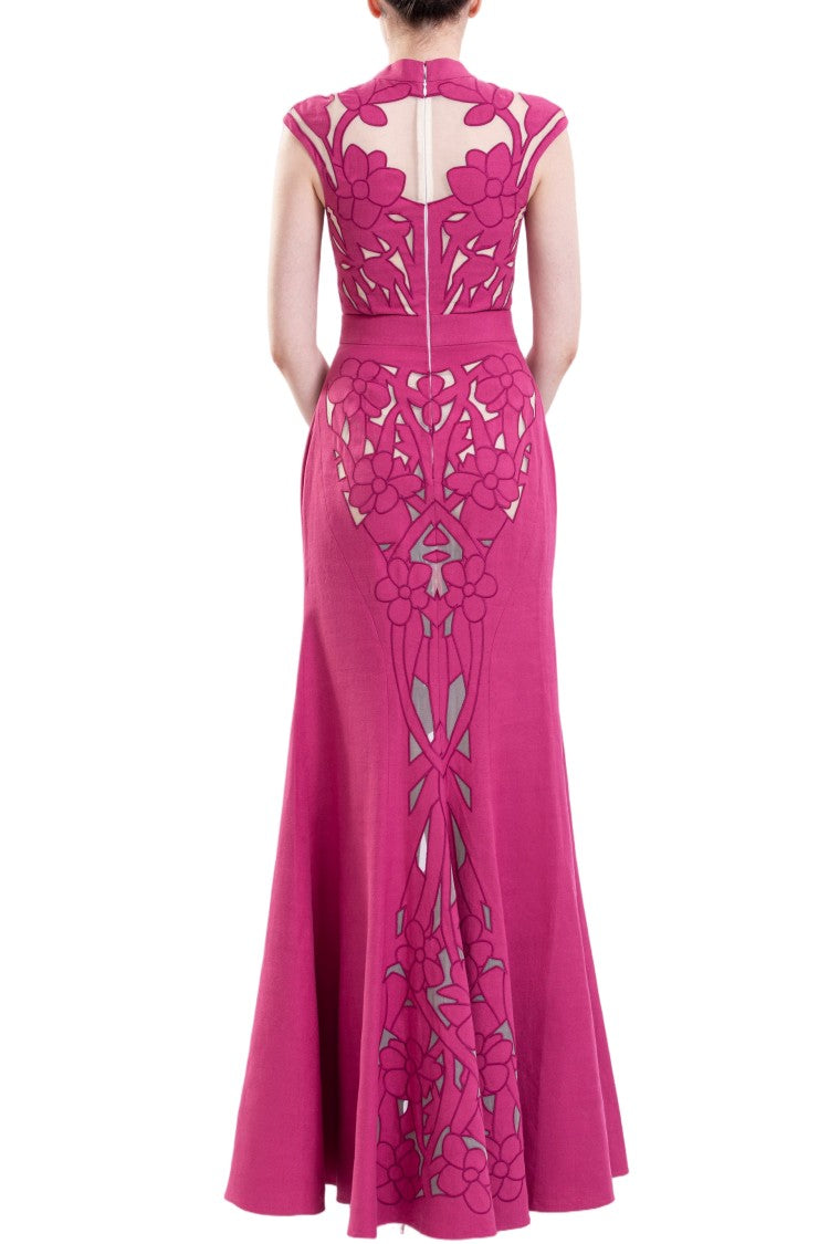 Saiid Kobeisy Cut-Out Linen Dress