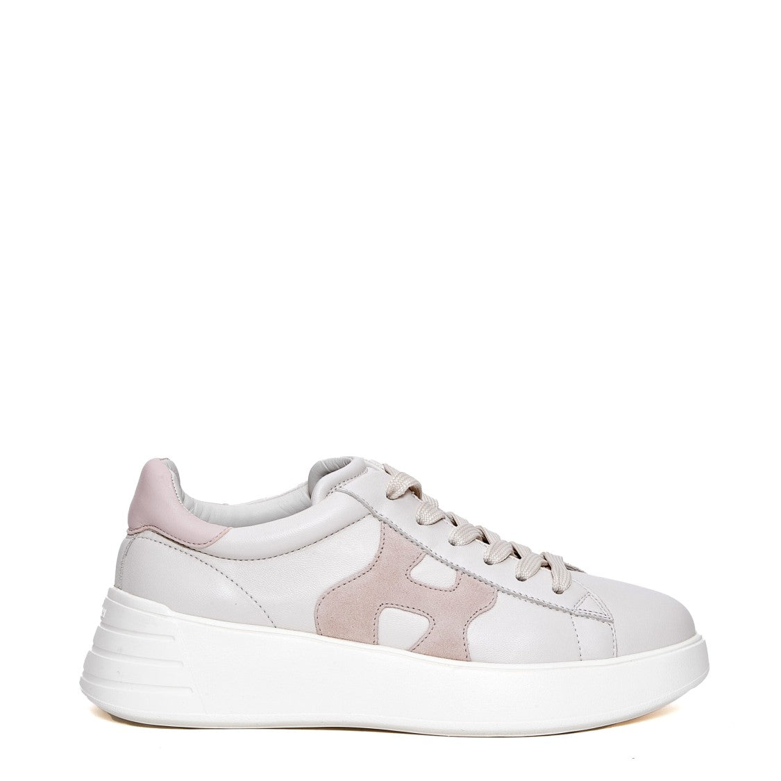 Hogan Rebel Leather White H Pink Sneakers
