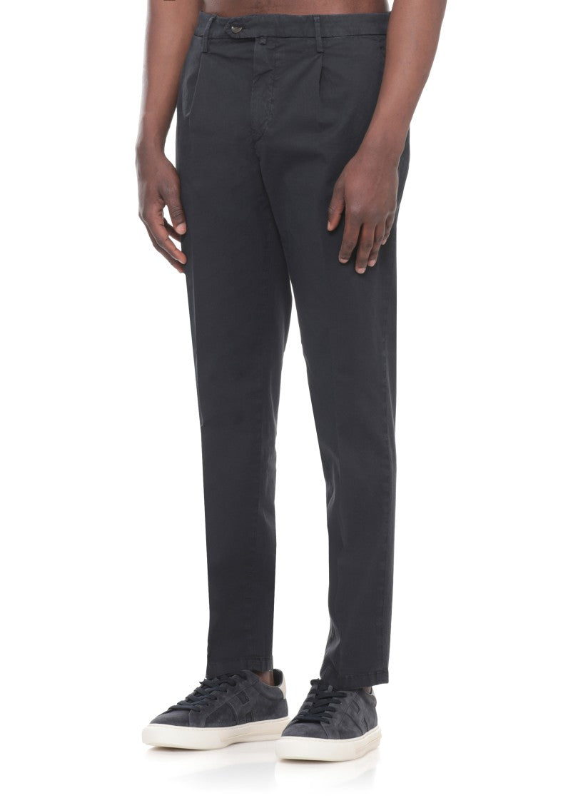 Briglia 1949 Blue Bg21 Cotton Straight-Leg Pants