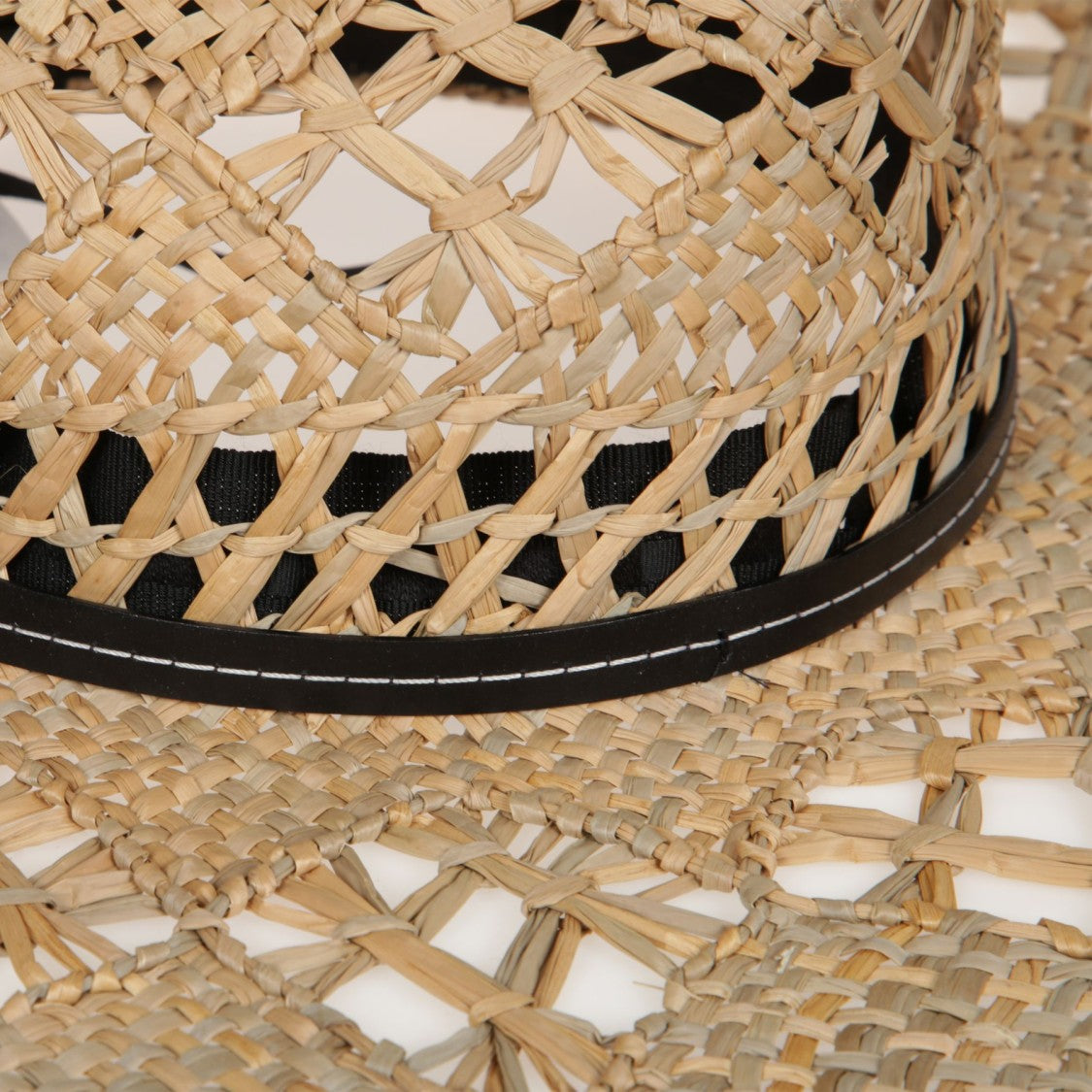Catarzi Woven Straw Hat With Fringed Brim