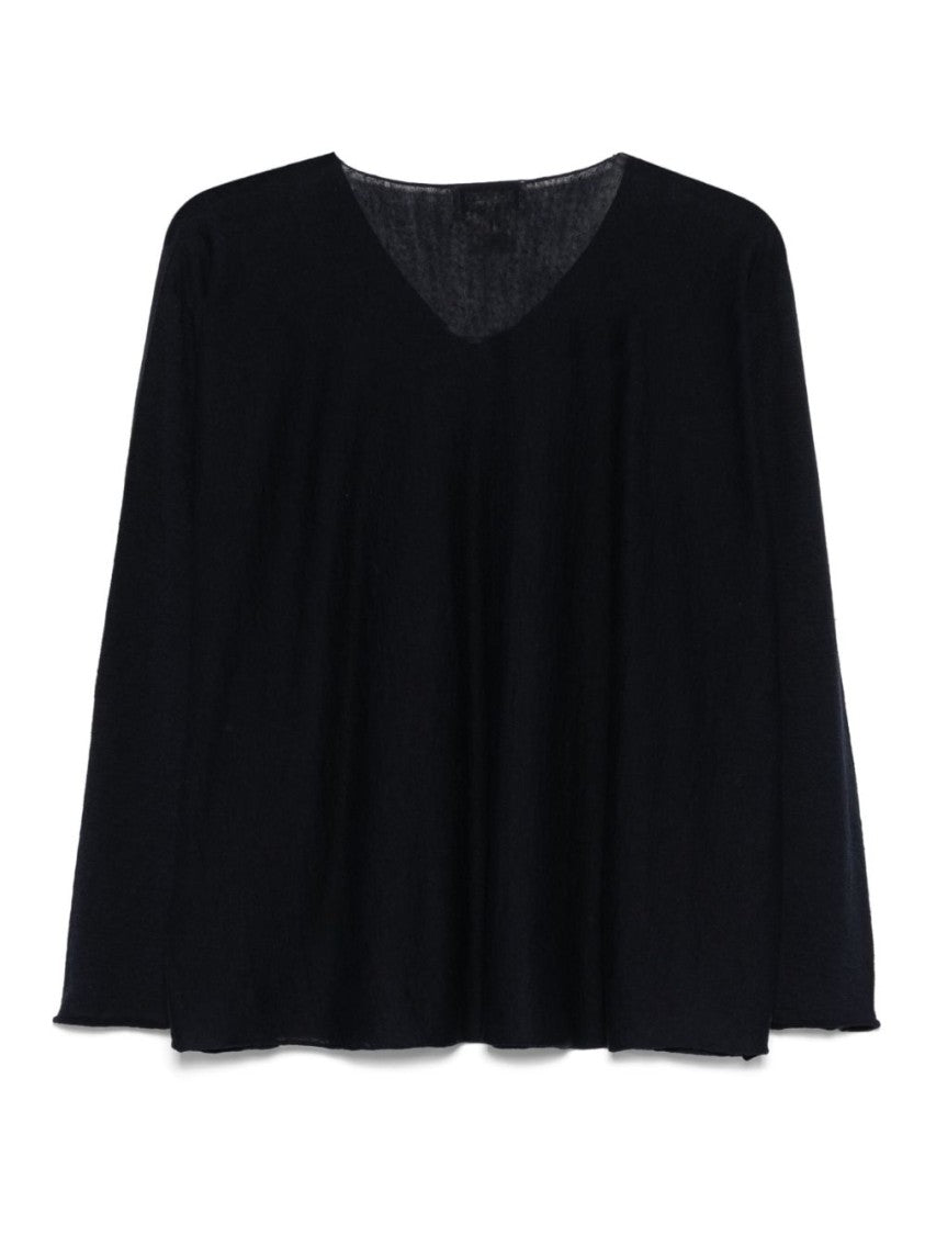 Bruno Manetti Deep V-Neck Lightweight Knit Sweater