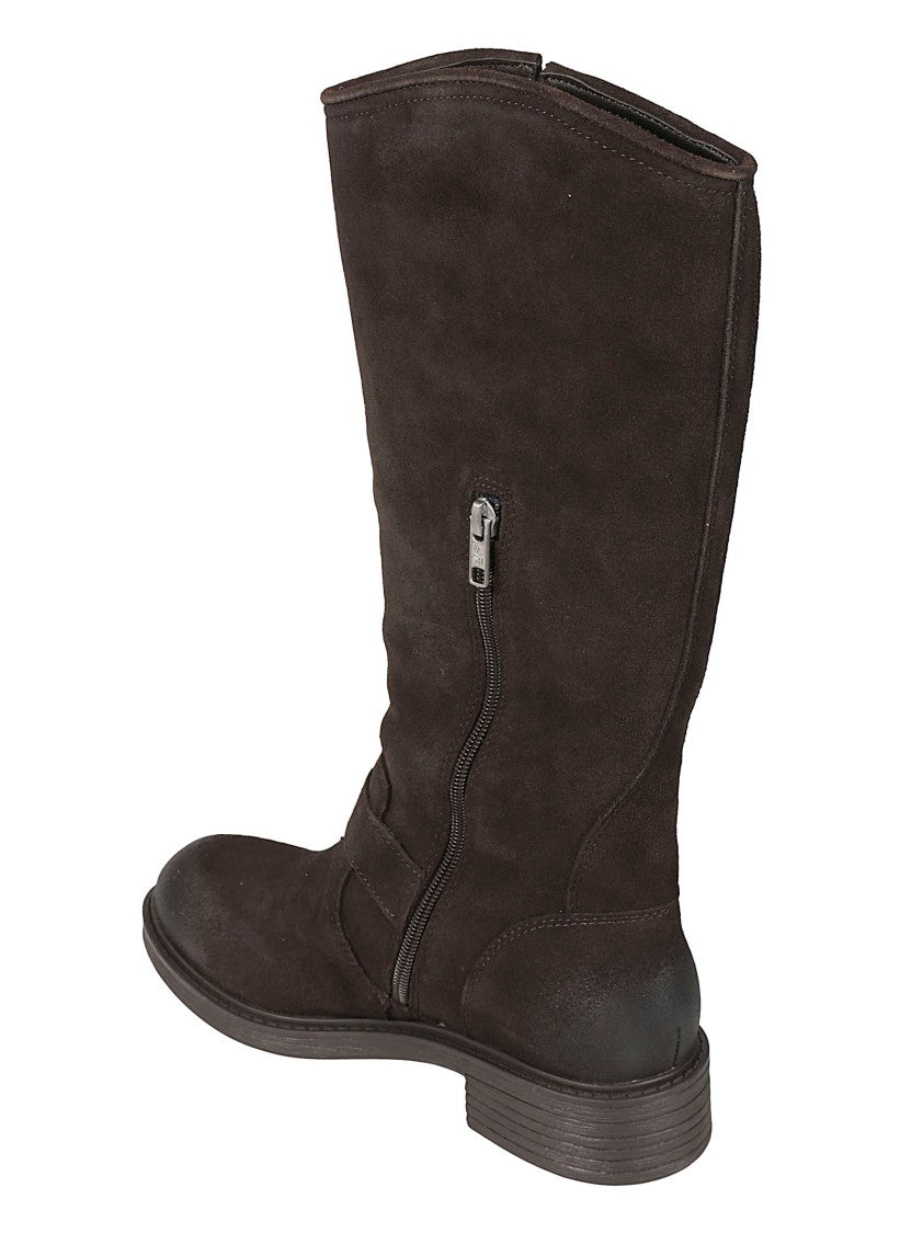 Ash Freesia Mid-Calf Buckled Suede Boots