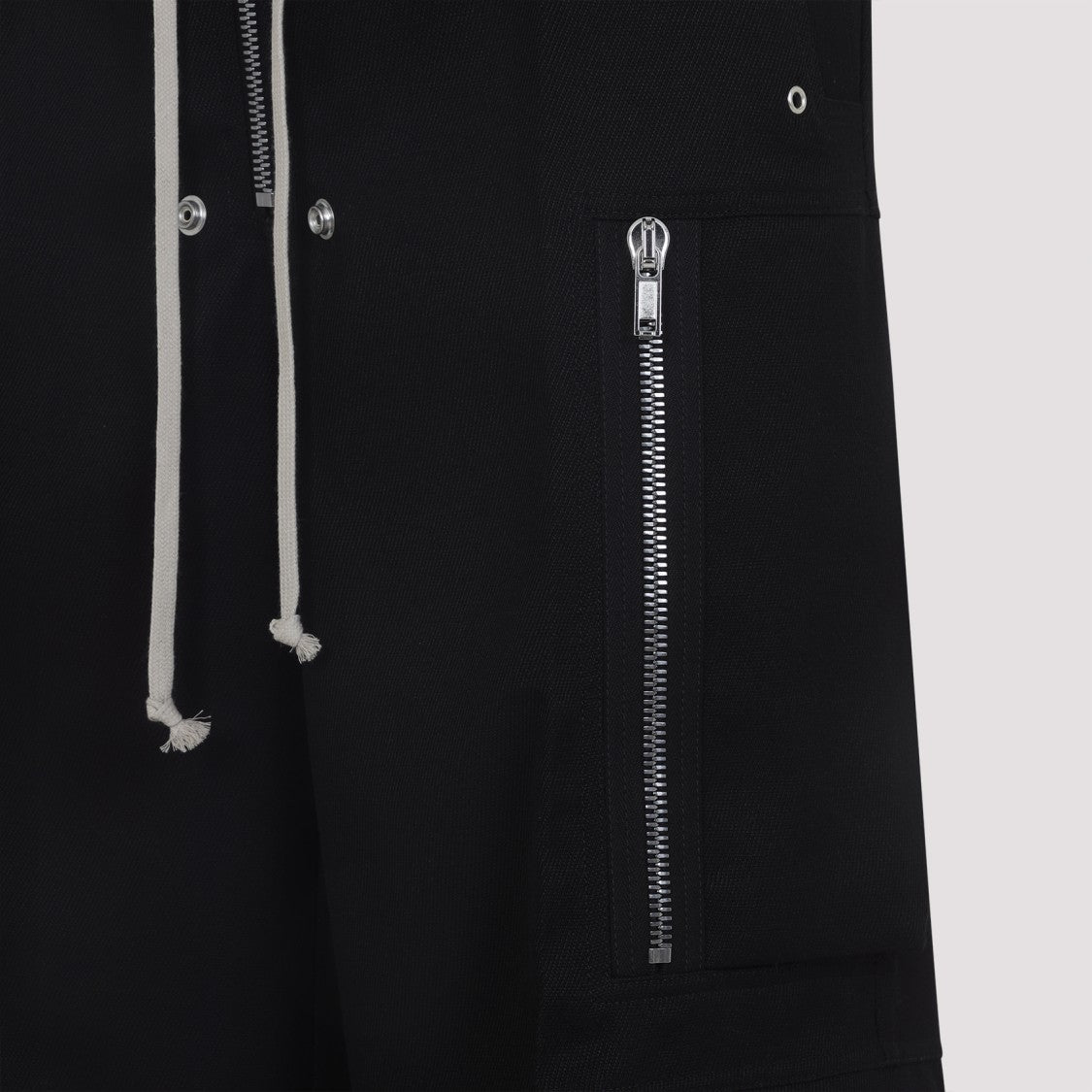 Rick Owens Black Wool Cargobelas Pants