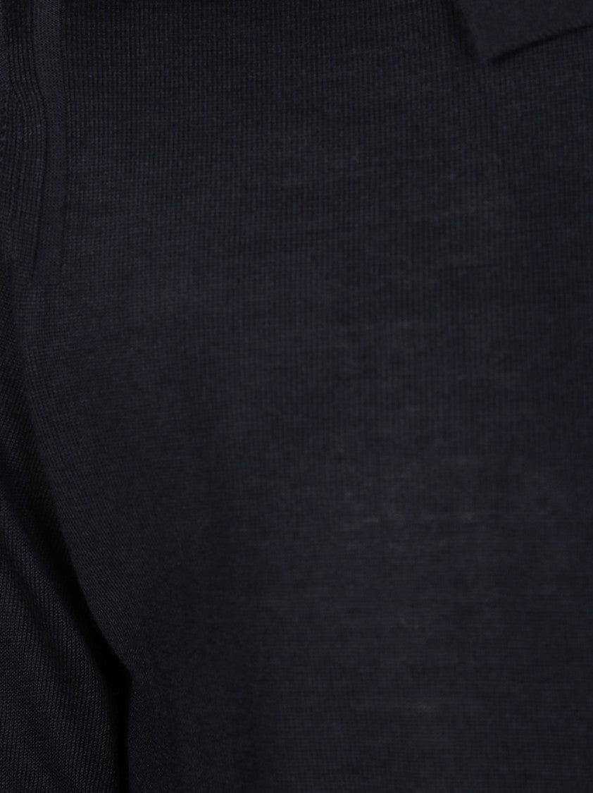 Paolo Pecora Classic Long-Sleeved Polo With Four-Button Placket