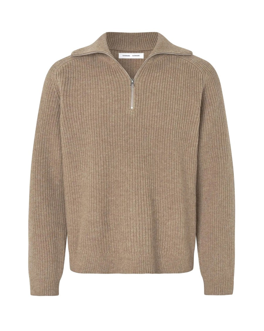 Samsøe Samsøe Lead Gray Sarick Ribbed Knit Turtleneck Sweater