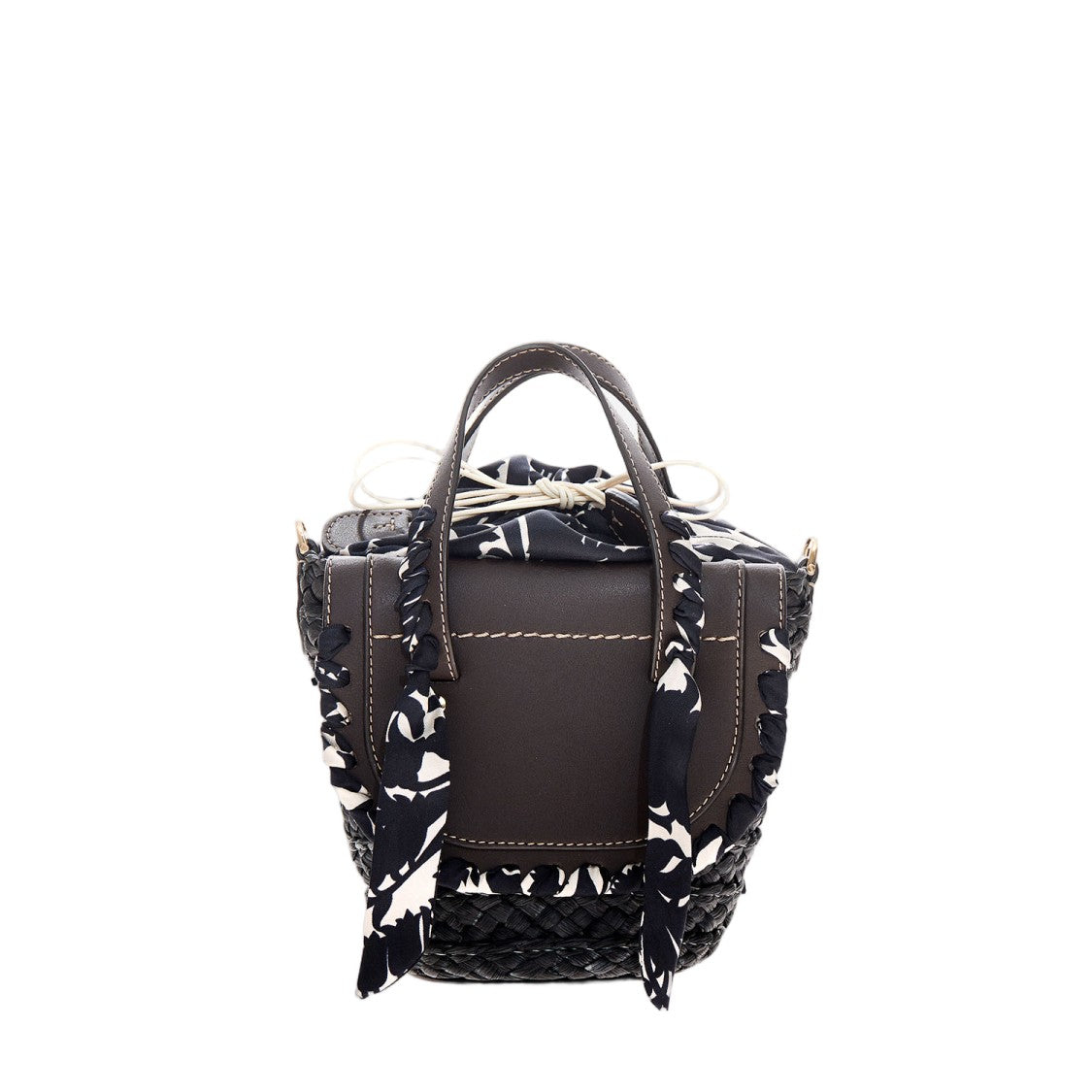 Cuba Lab Habanera Leather And Rafia Bag