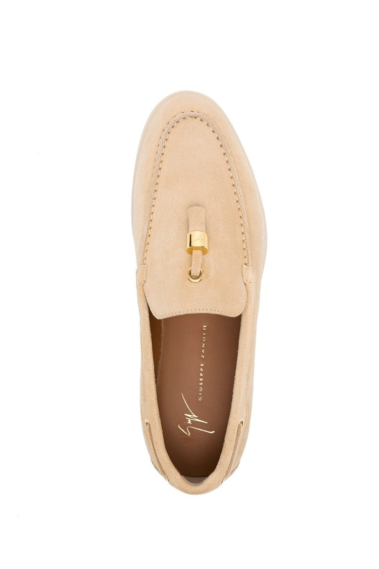 Giuseppe Zanotti Beige Suede Tassel Loafer