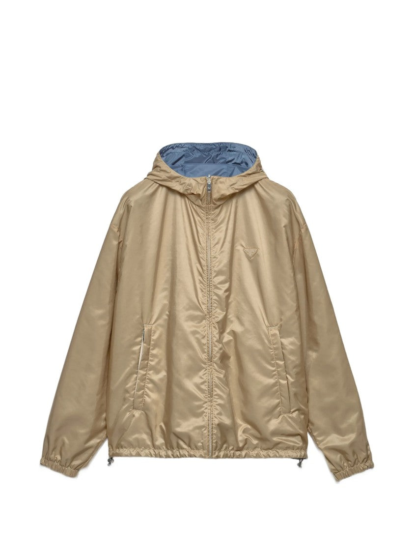 Prada Reversible Beige/Blue Sporty Zip Jacket