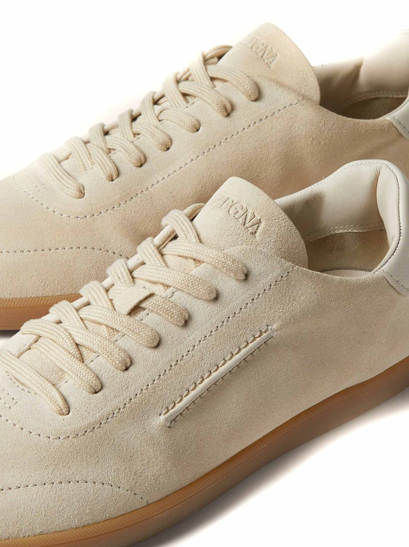Zegna 232 Deconstructed Premium Suede Sneakers