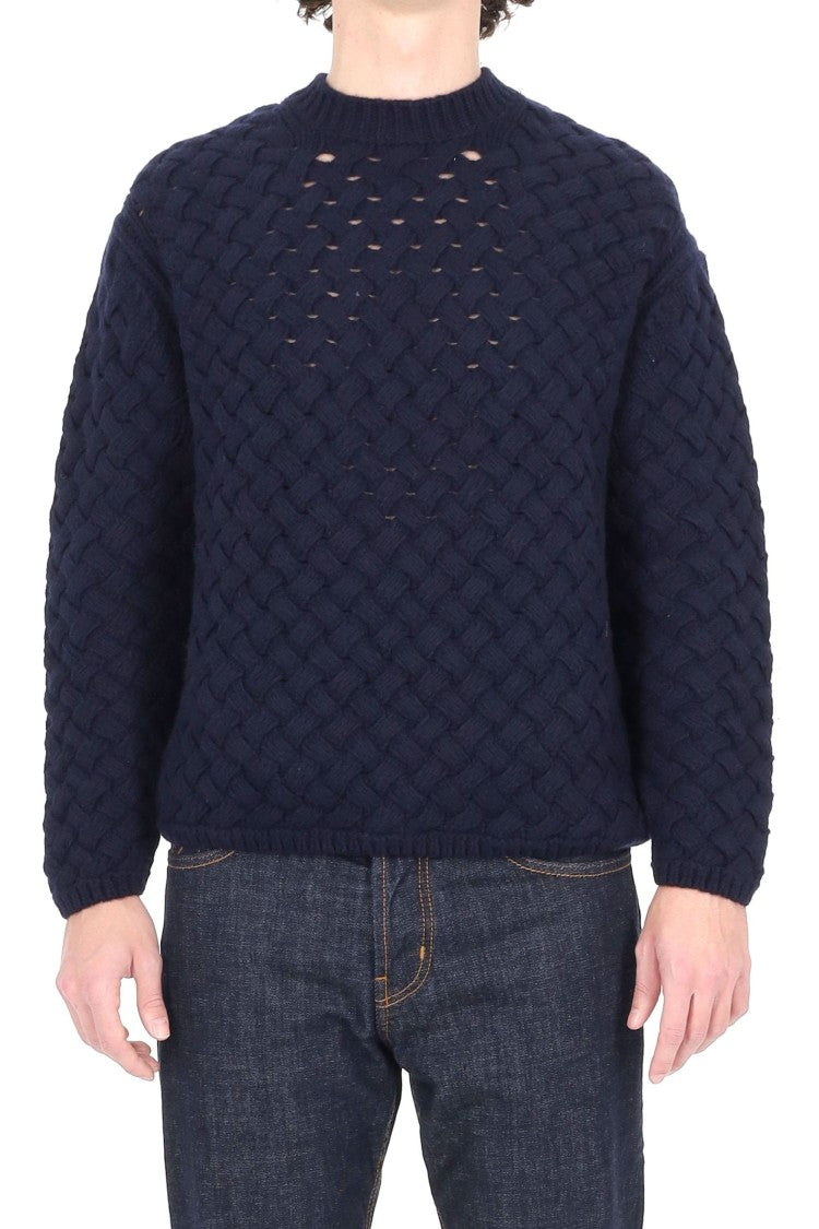 C.P. Company Textured Open-Weave Lambswool Sweater