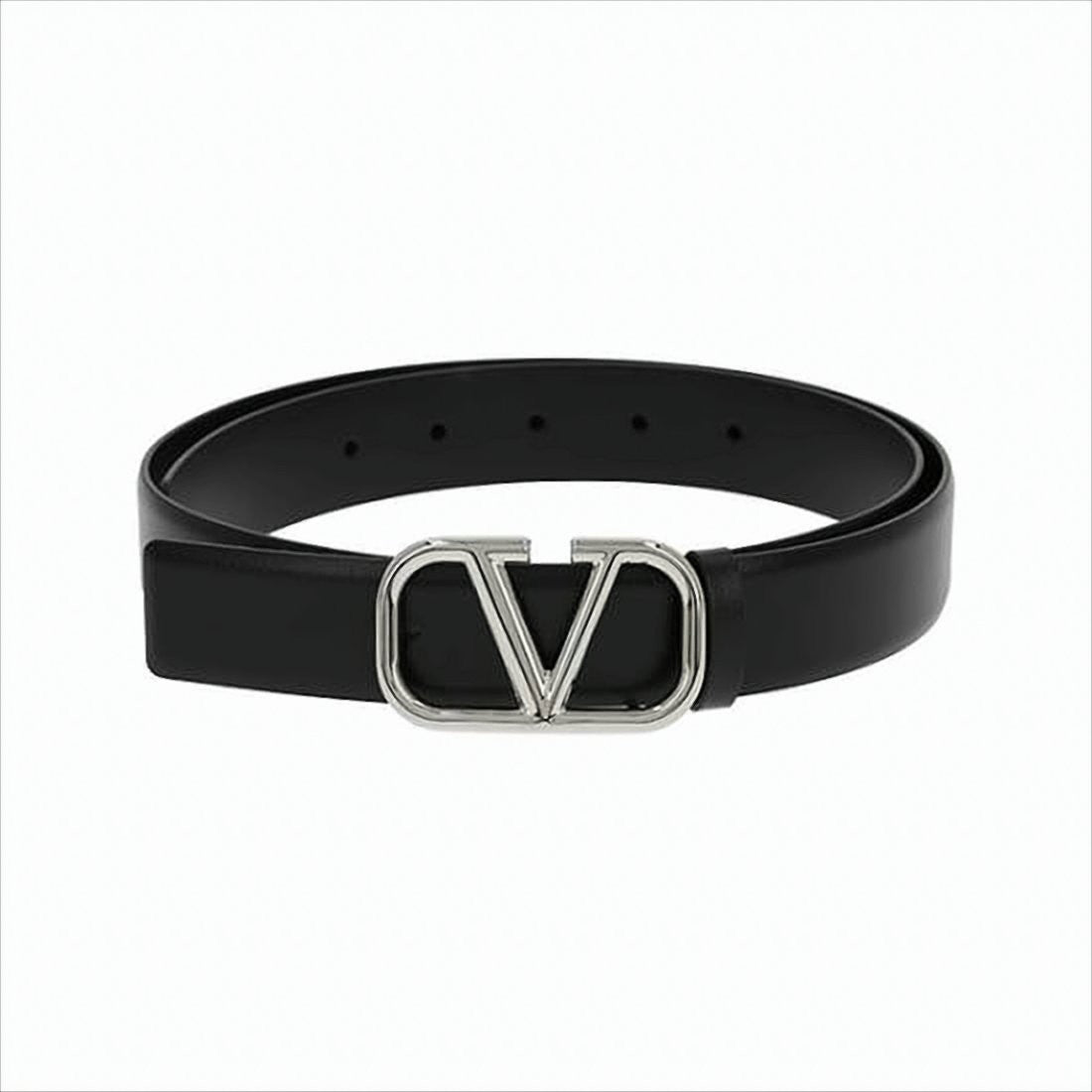 Valentino Garavani Black Leather Belt
