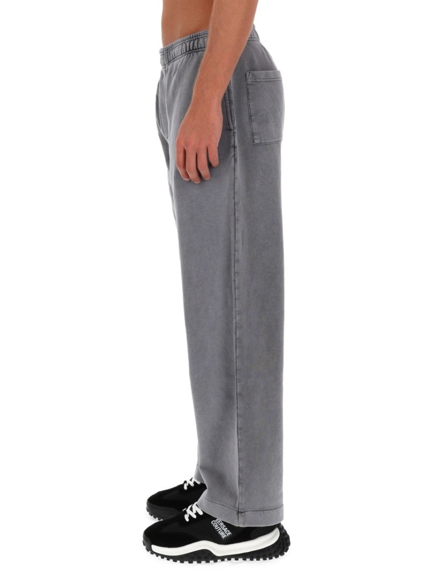 Versace Jeans Couture Grey Relaxed Logo Jogger Pants