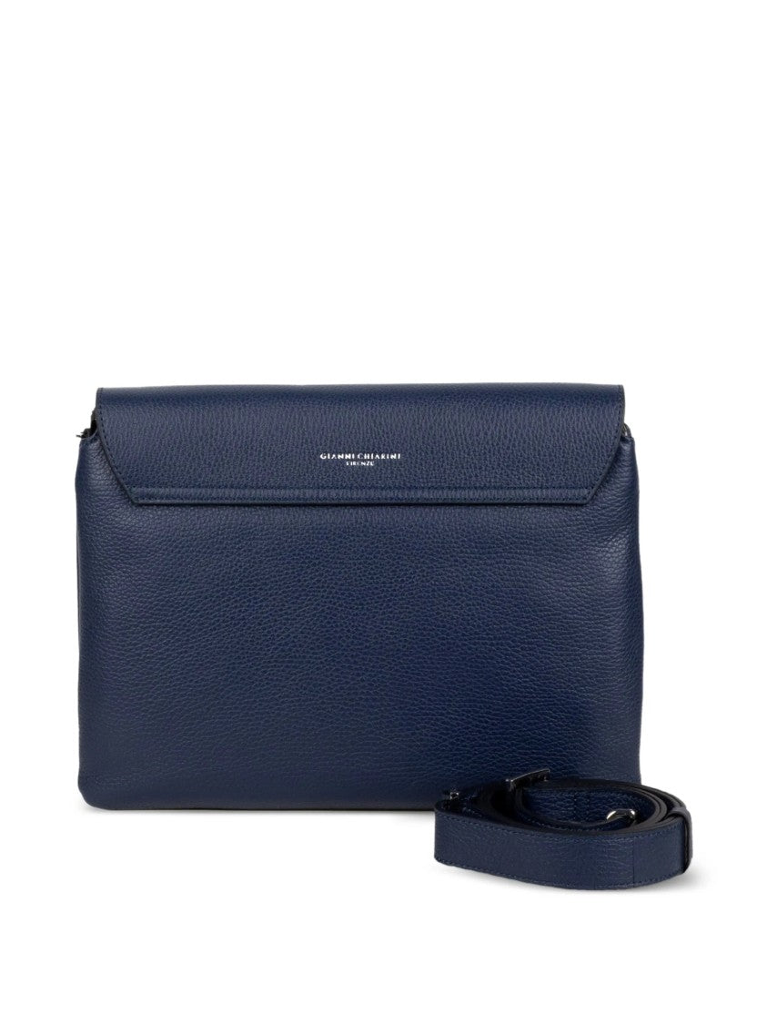 Gianni Chiarini Three Blue Pebbled Leather Clutch Bag