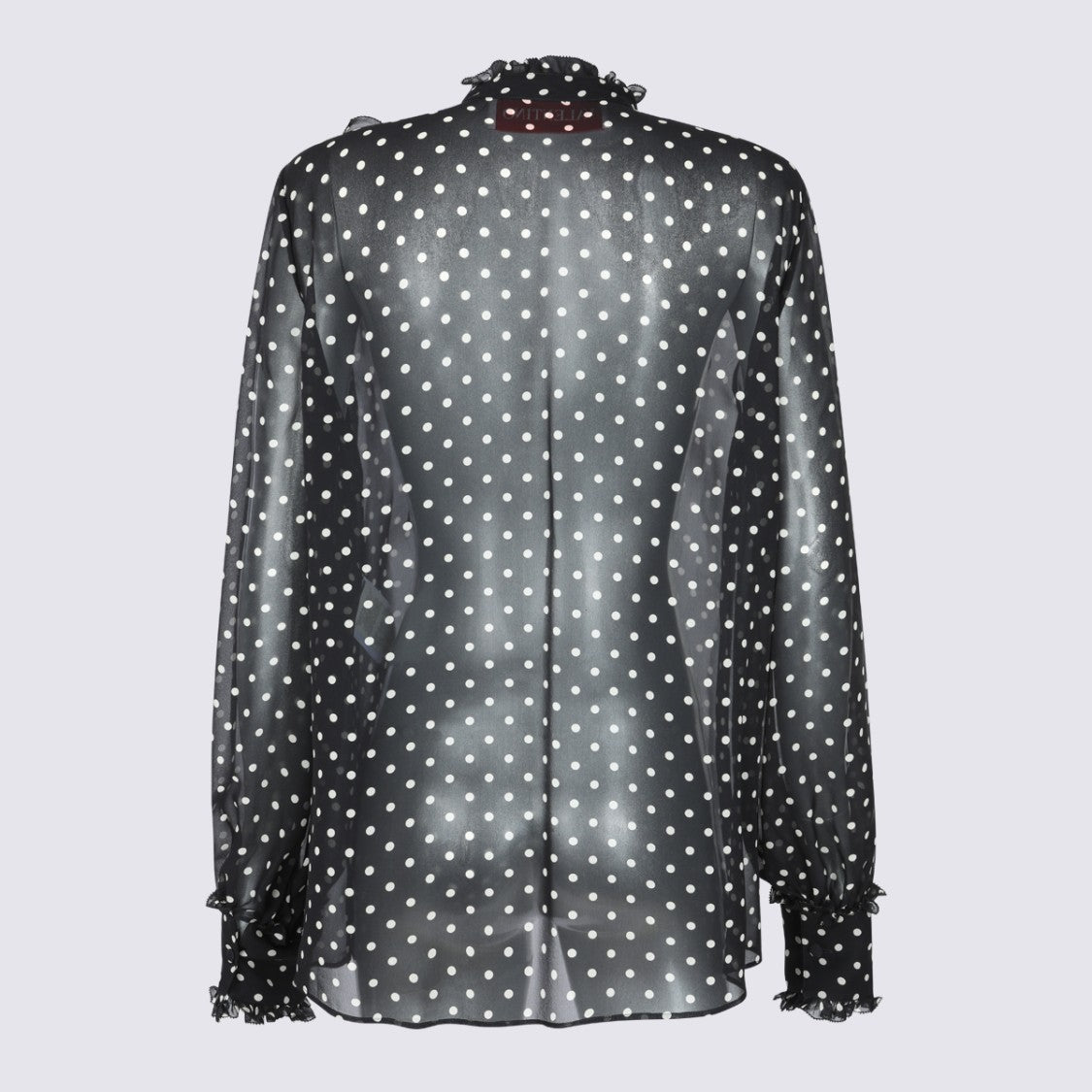 Valentino Black Silk Trasparence Shirt