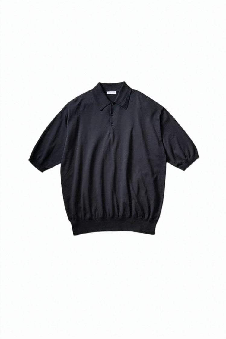 Kaptain Sunshine Short-Sleeved Polo Collar Sweater With Button Placket