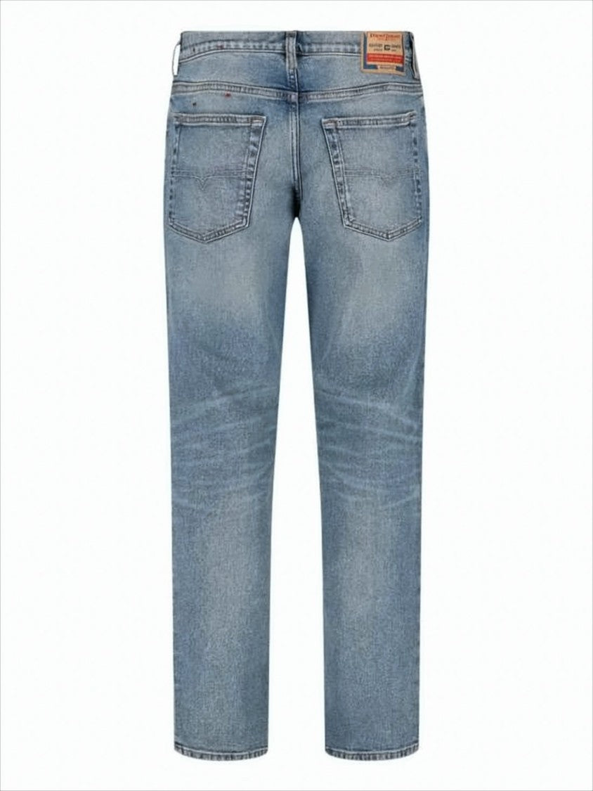 Diesel Classic Straight-Leg Denim Pants With Faded Wash
