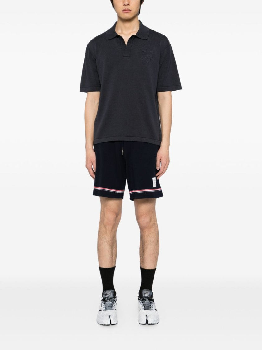 Maison Kitsuné Classic Grey T-Shirt With Embroidered Logo