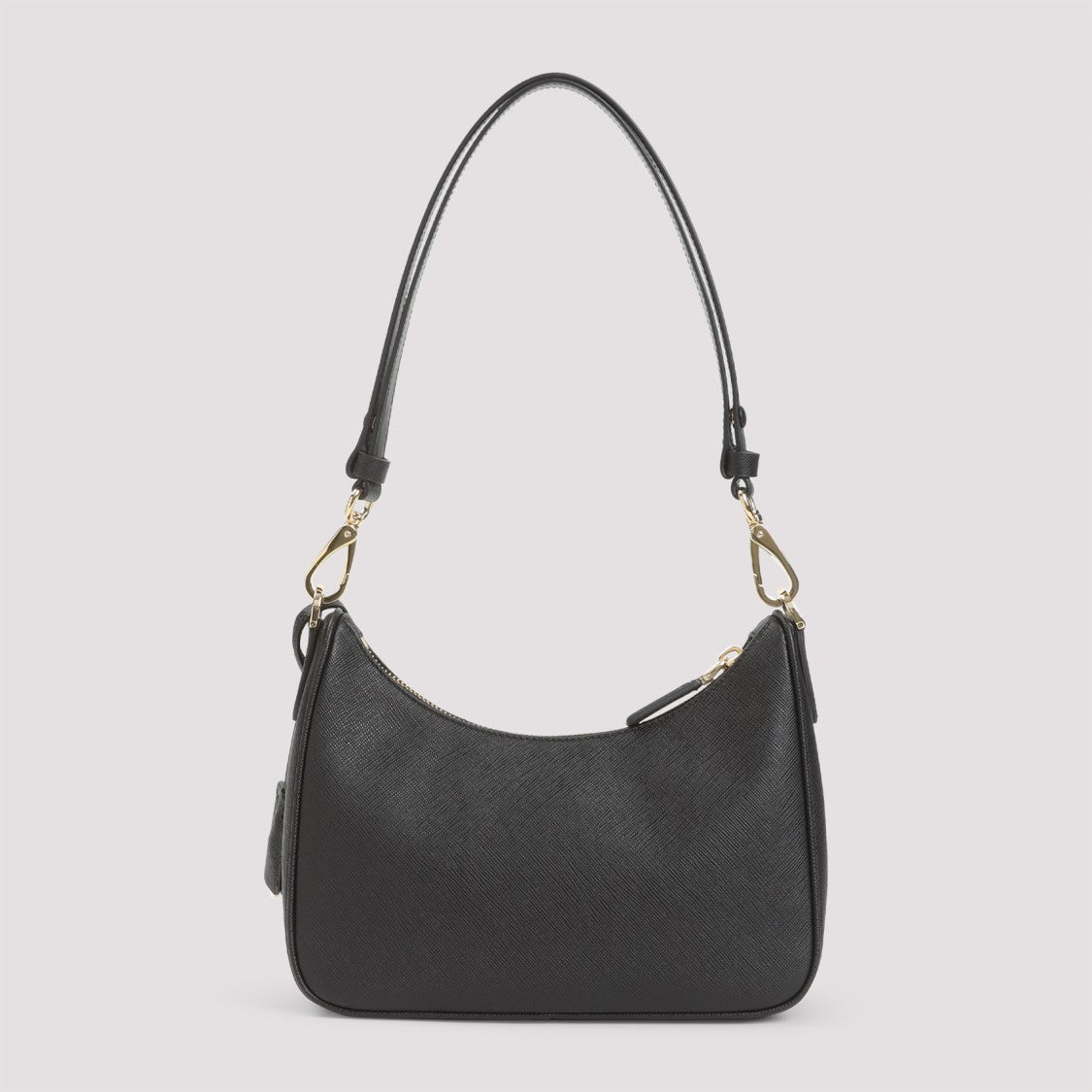Prada Black Calf Leather Saffiano Re Edition Shoulder Bag