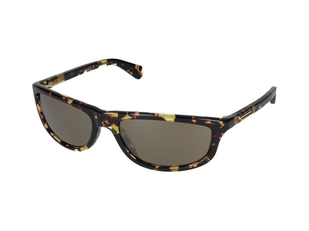 Bottega Veneta Havana Bv1327s Acetate Rectangular Sunglasses
