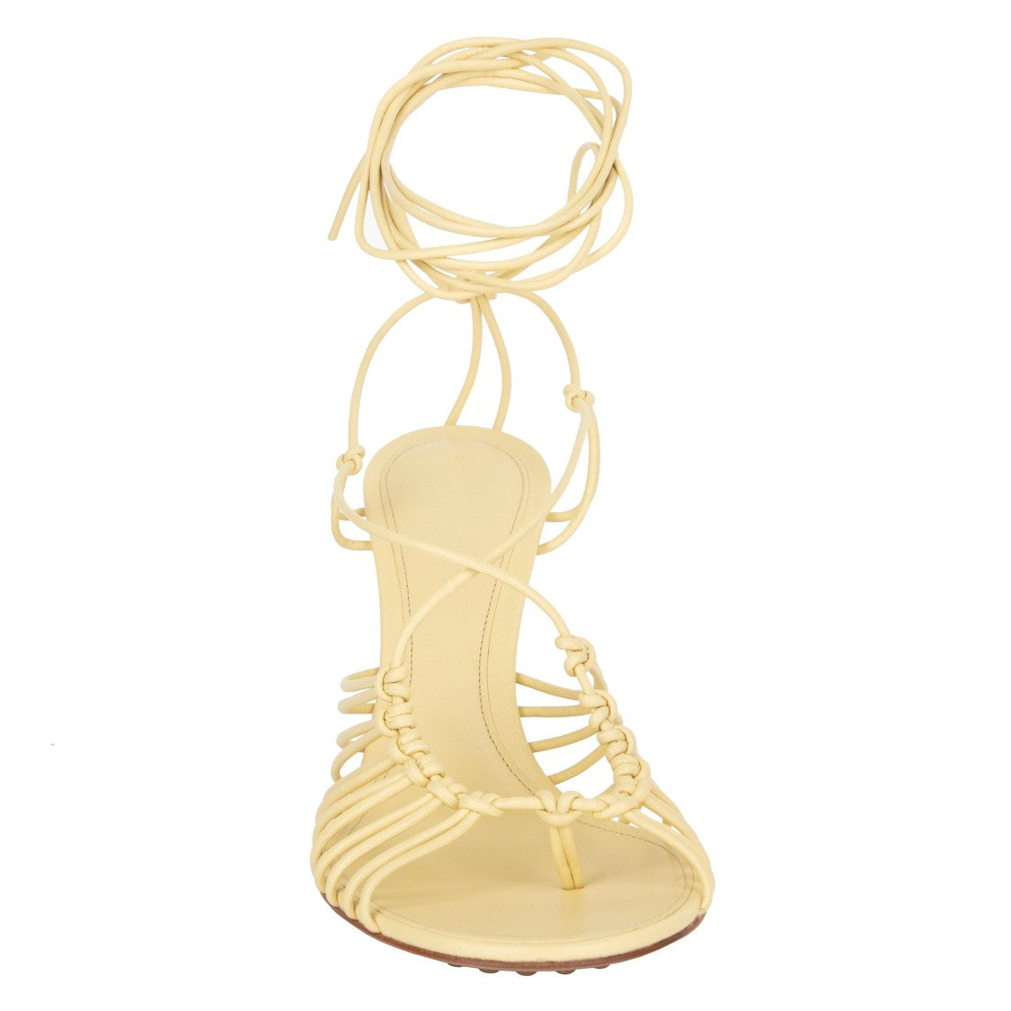 Bottega Veneta Dot Leather Sandals Beige