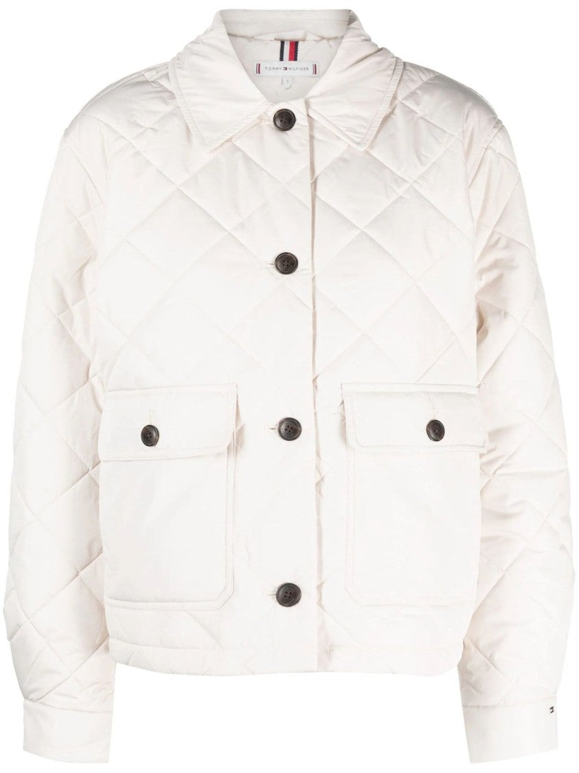 Tommy Hilfiger Shirt Collar Quilted Puffer Jacket