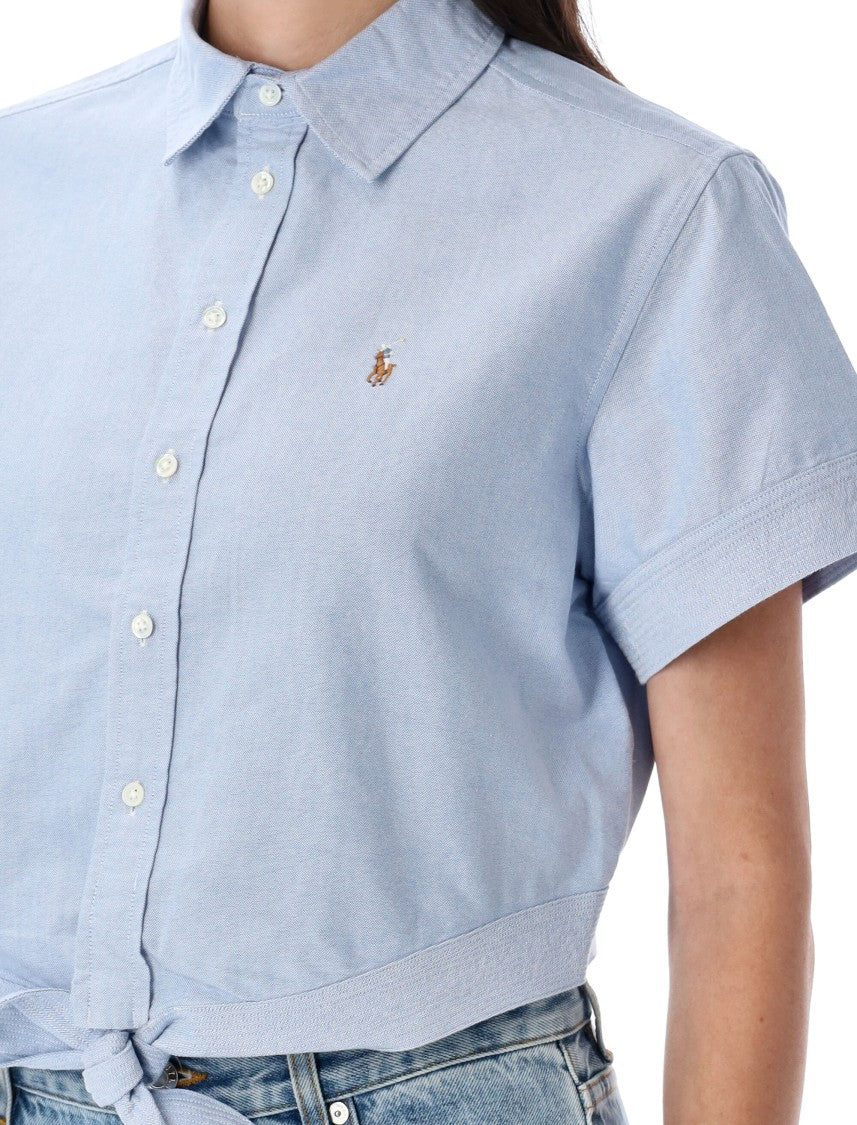 Polo Ralph Lauren Oxford Tie-Front Cropped Shirt