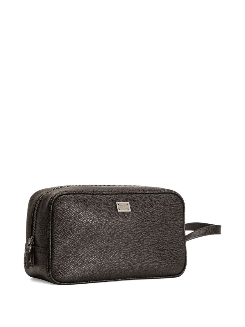 Dolce & Gabbana Sicily Leather Toiletry Bag