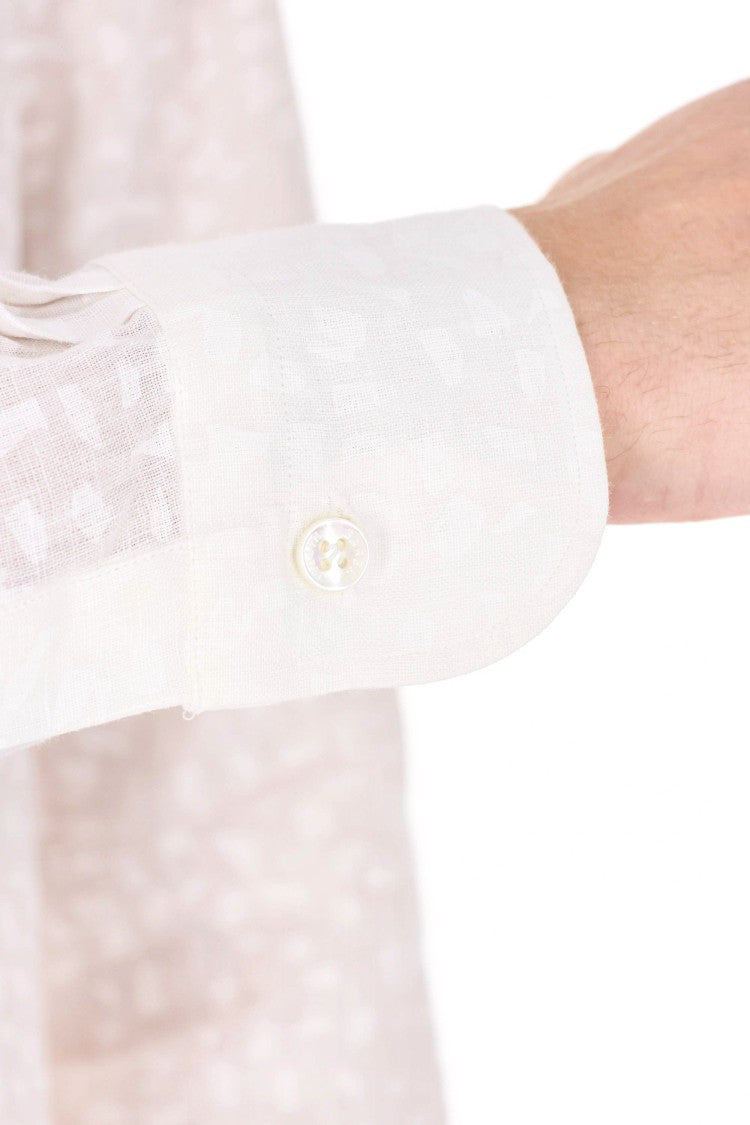 Barba Culto Jacquard Linen Casual Shirt