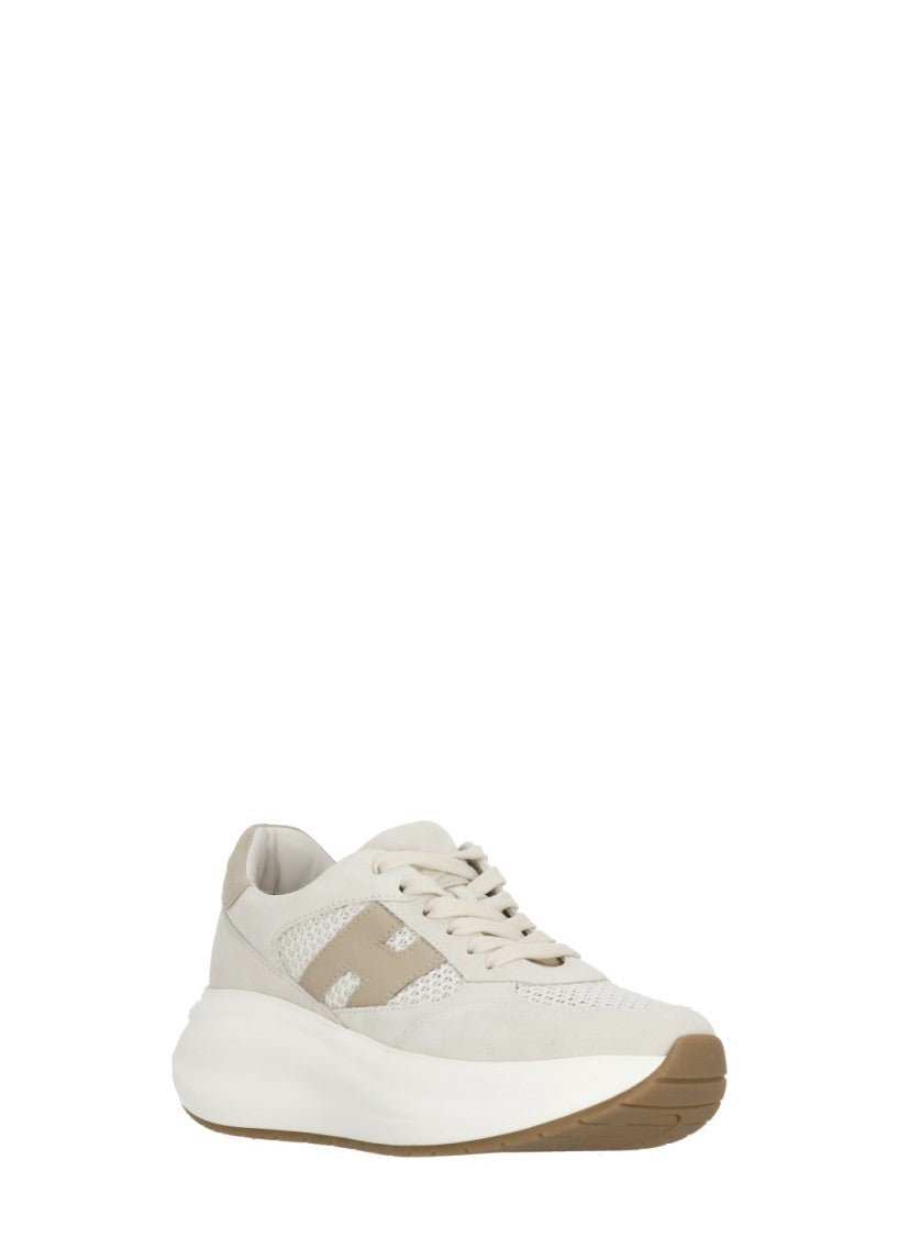 Hogan Ivory Maxi Suede Sneakers