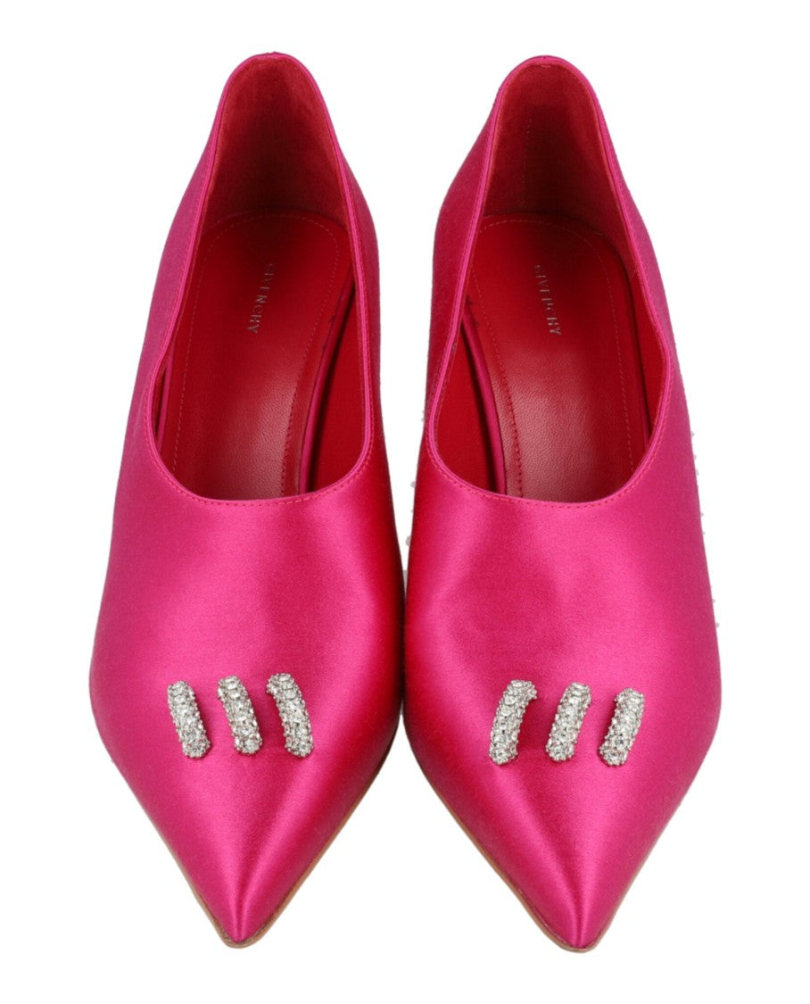 Givenchy Show Pumps In Satin With Crystals Details