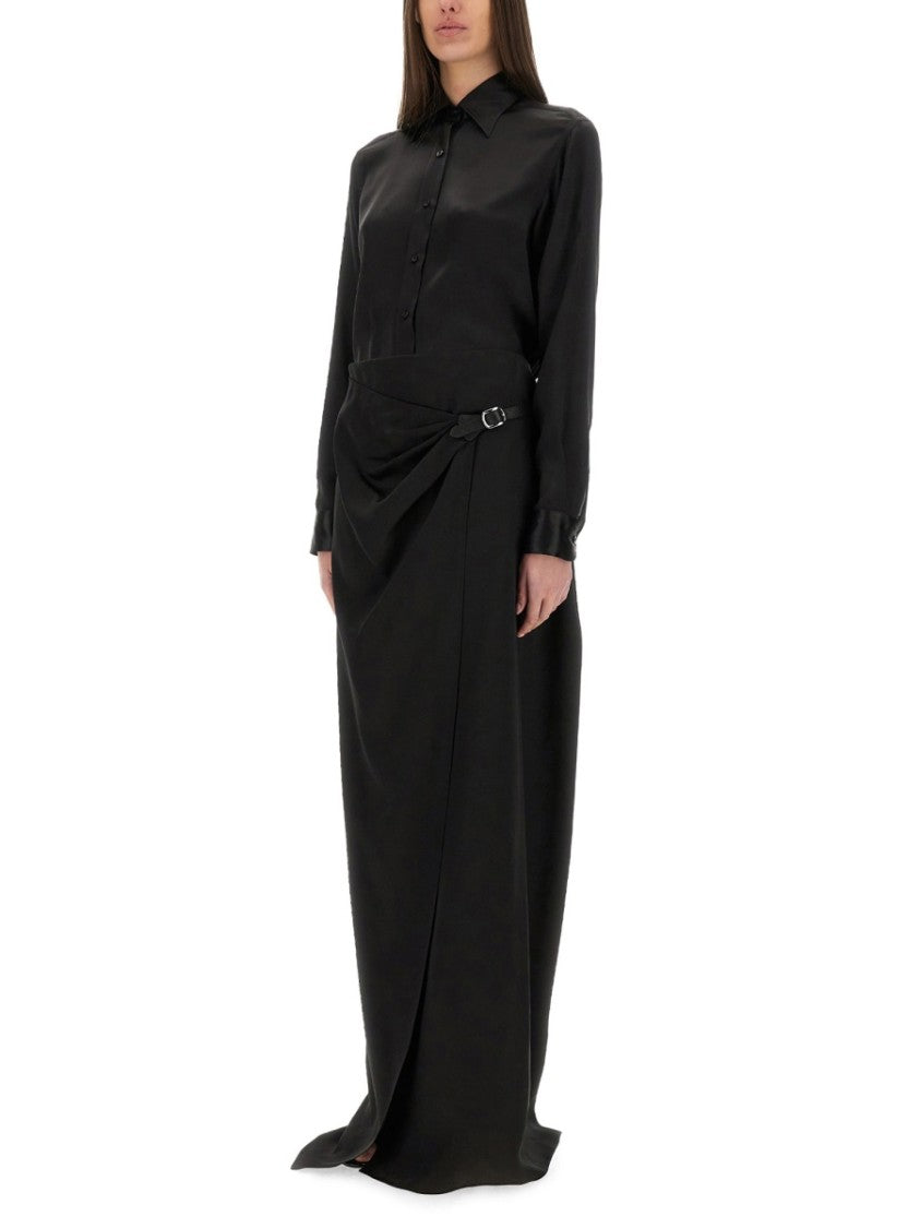 Tom Ford Maxi Wrap Skirt With Belt Detail