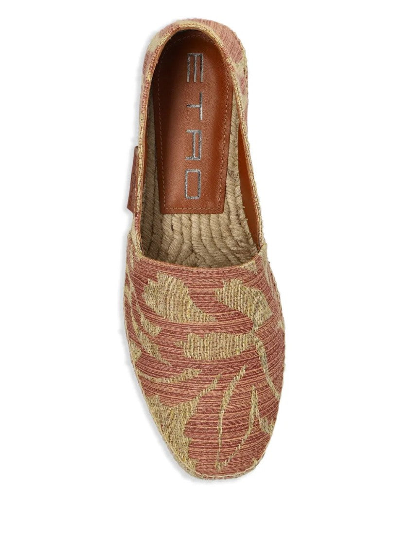 Etro Textured Linen Espadrilles With Print