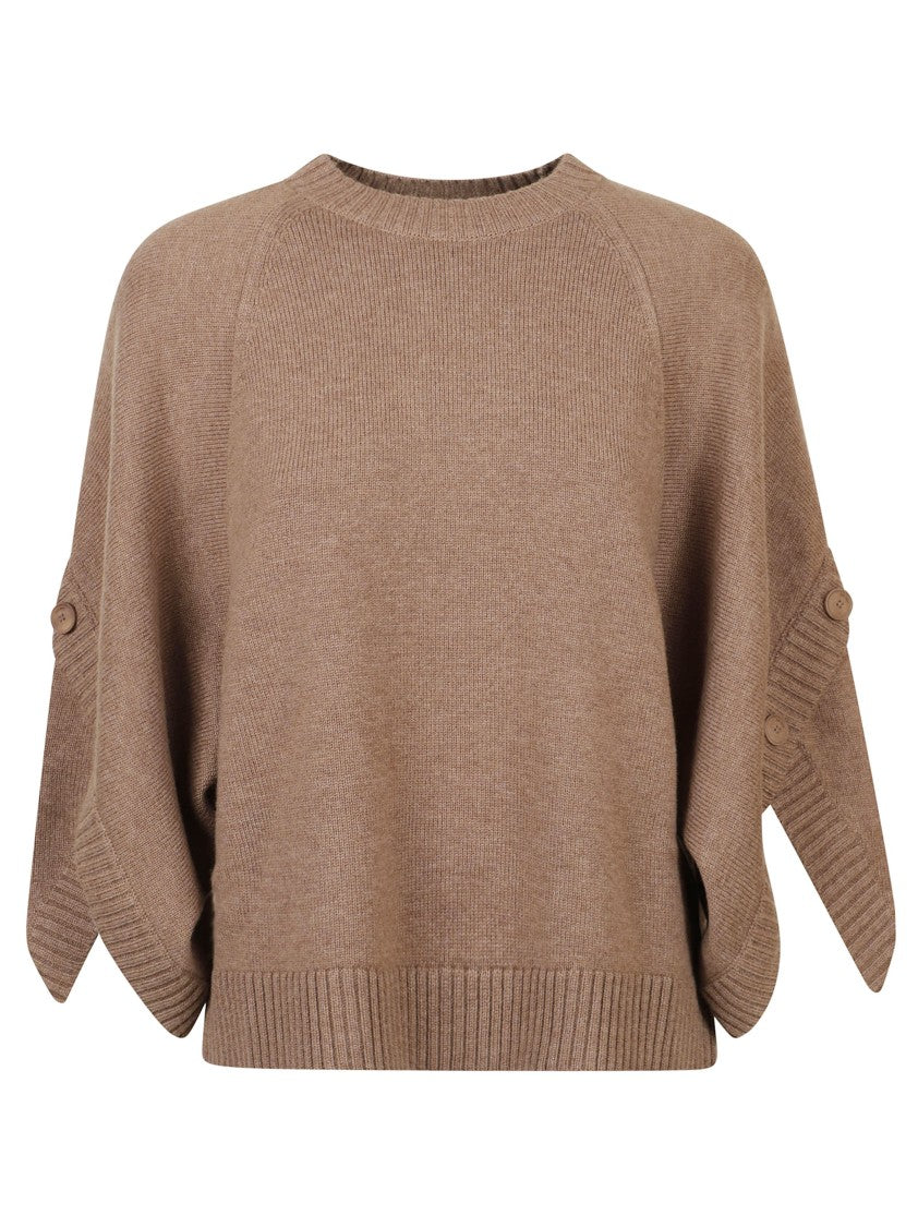 Max Mara Relaxed Fit Brown Knit Sweater