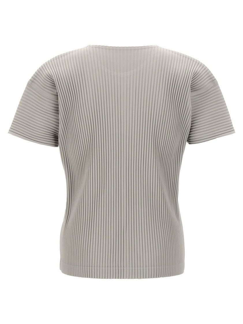 Homme Plissé Issey Miyake Textured Pleated T-Shirt With Crew Neck