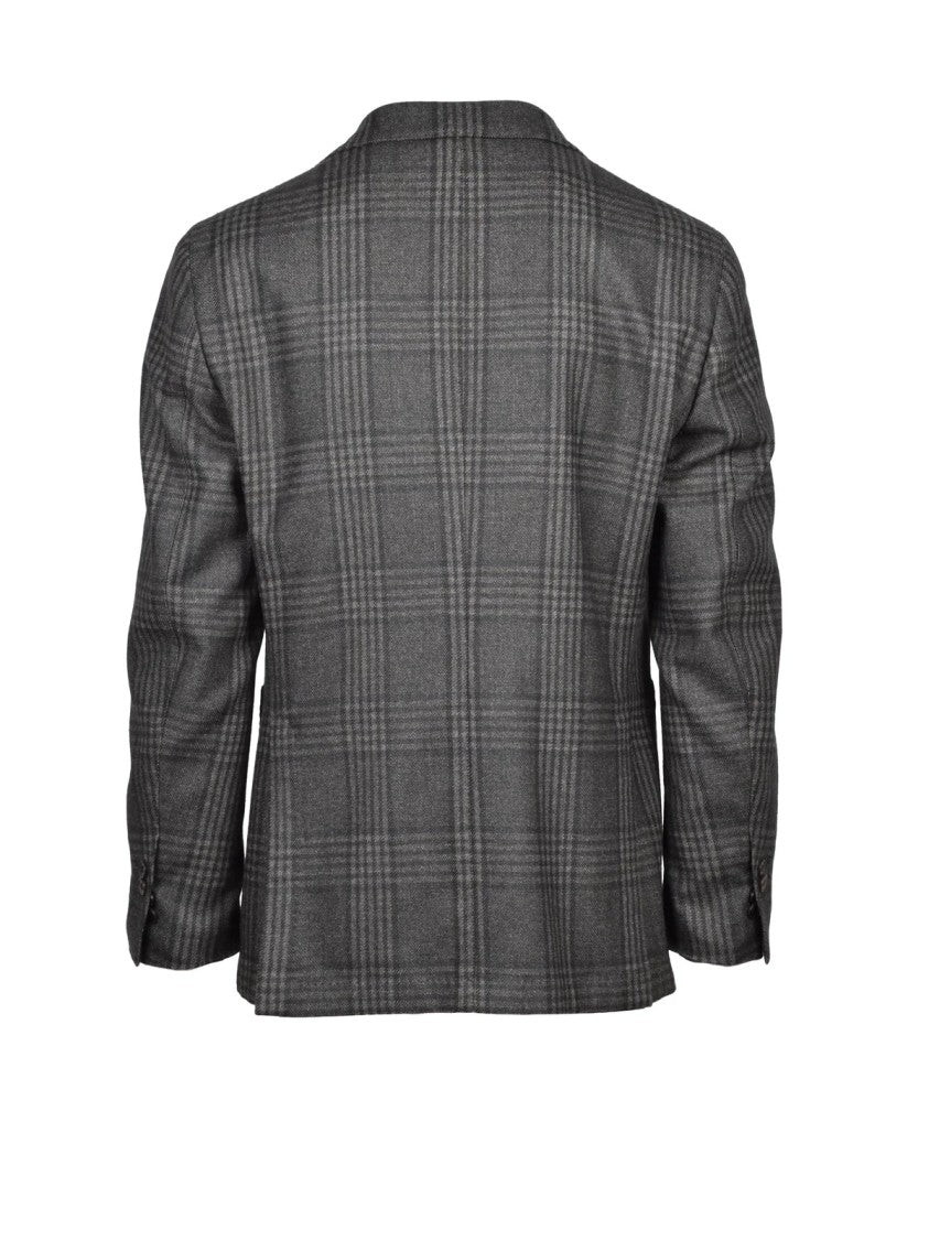 Santaniello To Magenta Forest Green Wool Polyester Polyamide Men's Jacket