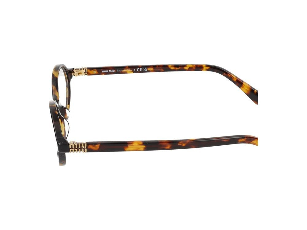 Miu Miu Tortoiseshell Round Acetate Eyeglasses