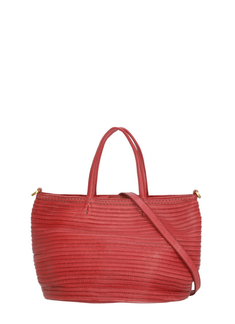 Majo Textured Leather Shoulder Bag With Removable Strap